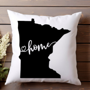 Heimatstaat Umriss Herz Minnesota  Kissen