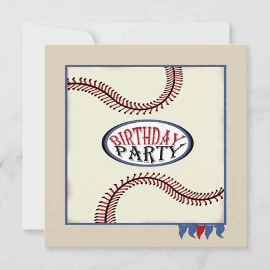 Heimatstadt-Baseball-Geburtstag Einladung (Vorderseite)