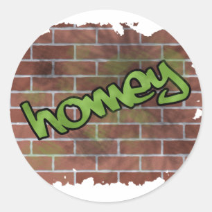 heimelige Graffiti-Gestaltung Runder Aufkleber