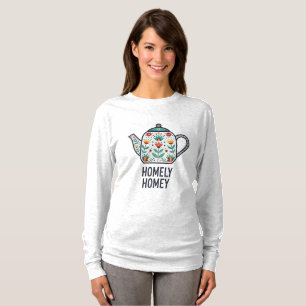 Heimeliges Teekessel-Design T-Shirt