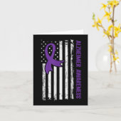 Heimer Awareness American Flag Karte (Gelbe Blume)