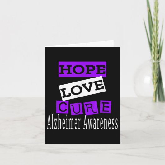 Heimer Awareness Hope Liebe Cure Karte (Vorderseite)