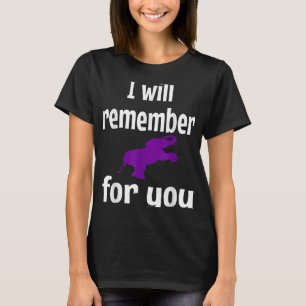 Heimer Awareness Lila Elephant Support Denken Sie T-Shirt