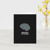 Heimerheimer Awareness Brain Dementia Word Cloud Karte (Gelbe Blume)