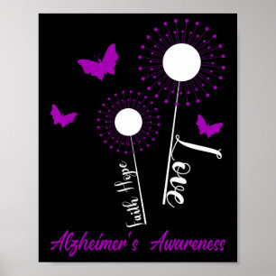 Heimerheimer Awareness Faith Hope Liebe Dandelion Poster