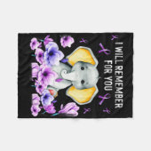 Heimerheimer Awareness Niedlich Elephant I will da Fleecedecke (Vorderseite (Horizontal))
