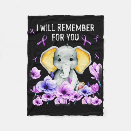 Heimerheimer Awareness Niedlich Elephant I will da Fleecedecke (Vorderseite)