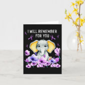 Heimerheimer Awareness Niedlich Elephant I will da Karte (Gelbe Blume)