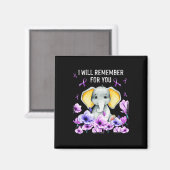 Heimerheimer Awareness Niedlich Elephant I will da Magnet (Vorderseite/Rückseite)