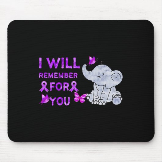 Heimerheimer Awareness Niedlich Elephant I will da Mousepad (Vorne)