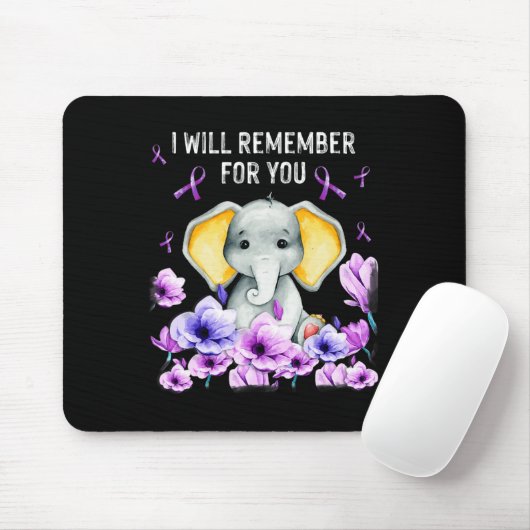 Heimerheimer Awareness Niedlich Elephant I will da Mousepad (Mit Mouse)