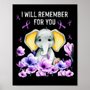 Heimerheimer Awareness Niedlich Elephant I will da Poster