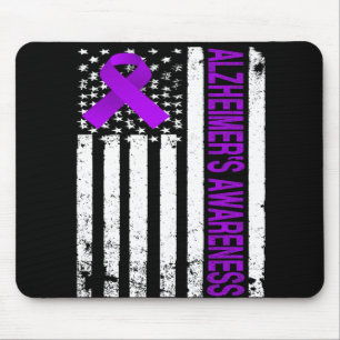 Heimerheimer Awareness-Shirt - USA-Flagge Lila Ban Mousepad