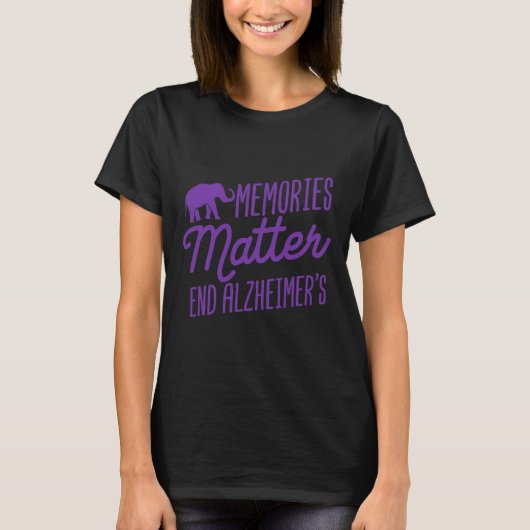 Heimerheimer-Erinnerungen Problem Lila Elefant T-Shirt (Vorderseite)