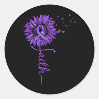 Heimerheimer Faith Sonnenblume Lila Heimerheimer Runder Aufkleber