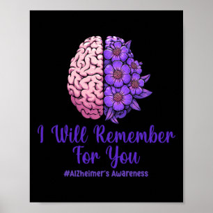 Heimerheimer Lila Blumengehirn I will daran erinne Poster