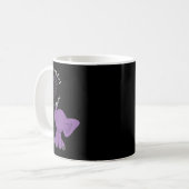 Heimerheimer Monat I Endheimer Lila Bow Elephant Kaffeetasse (Vorderseite Links)