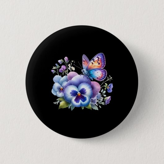Heimerheimer Viola Floral Pansy Dementi Heimerheim Button (Vorderseite)