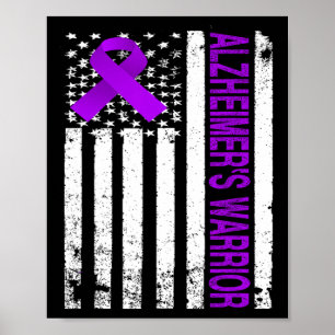 Heimerheimer Warrier Awareness - US-Flagge Lila R Poster