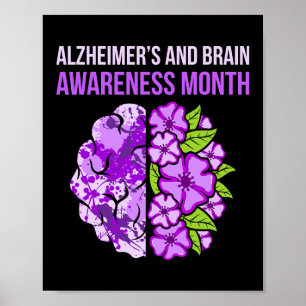 Heimerheimer's and Brain Awareness Month Lila Ri Poster