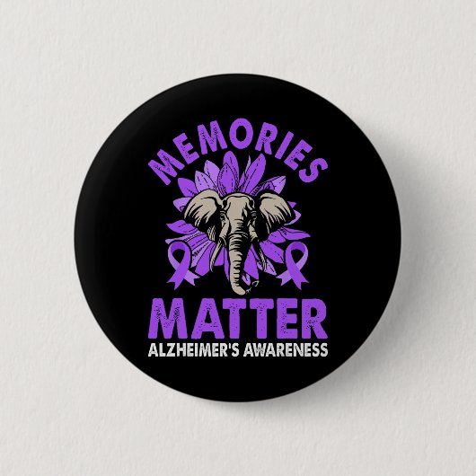 Heimerheimer's Awareness Erinnerungen Problem Lila Button (Vorderseite)