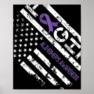 Heimerheimer's Awareness Heimerheimer Flag USA für Poster