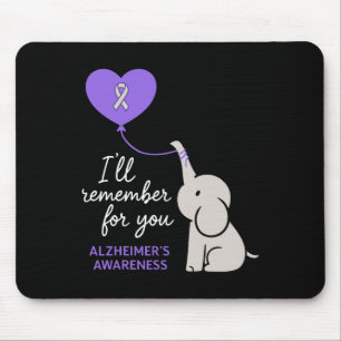 Heimerheimer's Awareness Lila Elephant I'll Reme Mousepad
