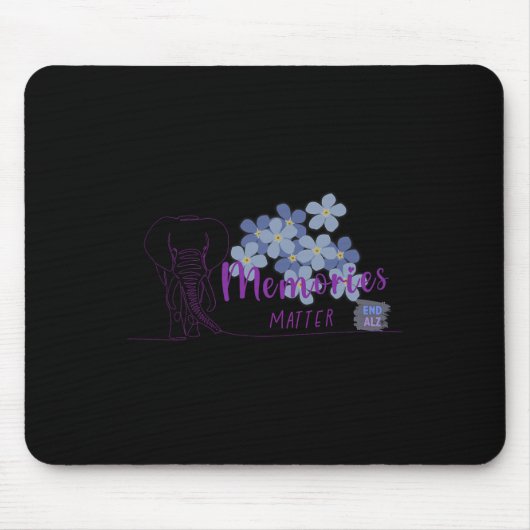 Heimerheimer's Awareness Myosotis Elephant Vergess Mousepad (Vorne)