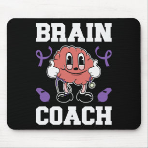Heimerheimer's Awareness Ribbon Lila Brain Coach Mousepad