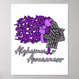 Heimerheimers Bewusstseins-Violette-Blumen-Schleif Poster