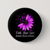 "Heimerheimer's Disease Awareness Faith Hope Liebe Button (Vorderseite)