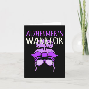 Heimerheimer's Warrior Awareness Lila Ribbon Mon Karte