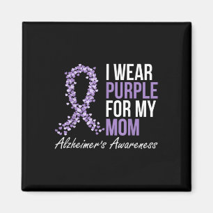 Heimers Awareness Dementia Mama I Tragen Lila Ribb Magnet