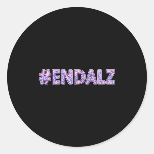 Heimer's Awareness - #end Floral Statement Runder Aufkleber (Vorderseite)