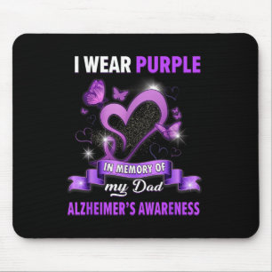 Heimers Awareness Ich trage Lila in Erinnerung an  Mousepad