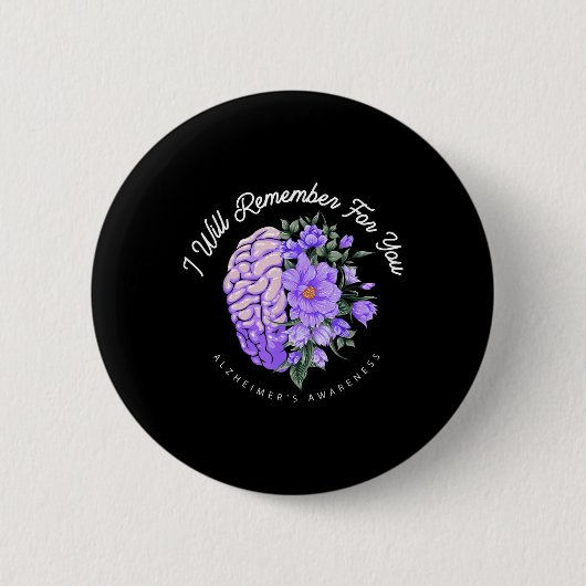 Heimers Awareness Ich werde für Sie Gehirn Button (Vorderseite)