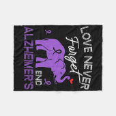 Heimers Awareness Liebe Vergiss End Heimers nie Fleecedecke (Vorderseite (Horizontal))