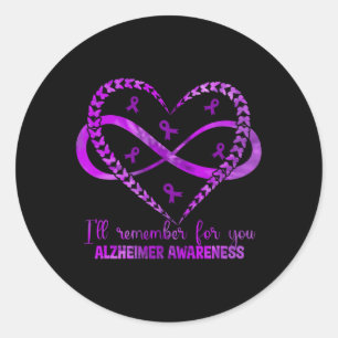 Heimer's Awareness Lila Ribbon Dementia Mama Vater Runder Aufkleber