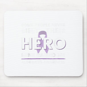 Heimers Awareness Lila Ribbon Hero End_1 Mousepad