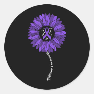 Heimers Awareness Montag für Frauen Lila Heimer _4 Runder Aufkleber