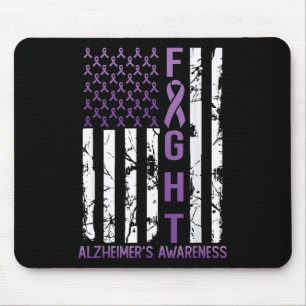 Heimers Awareness Montag Usa Flaggenband Lila Mousepad