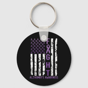 Heimers Awareness Montag Usa Flaggenband Lila Schlüsselanhänger