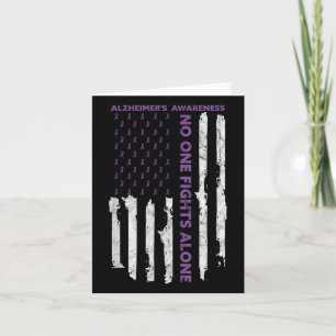 Heimers Awareness Month American Flag Warrior Deme Karte