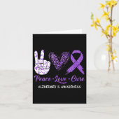 Heimers Awareness Peace Liebe Cure Leopard Karte (Gelbe Blume)