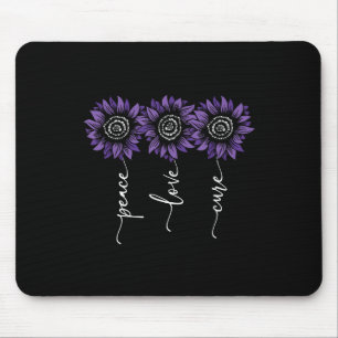 Heimers Awareness Peace Liebe Curee Sunflower Heim Mousepad