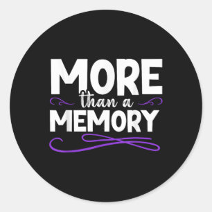 Heimers Awareness Ribbon Disease Dementia I Wear P Runder Aufkleber