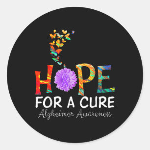 Heimers Awareness Shirt hofft auf ein Heilmittel-G Runder Aufkleber