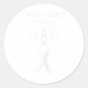 Heimers Awareness Shirt Männer Frauen tragen Lila  Runder Aufkleber