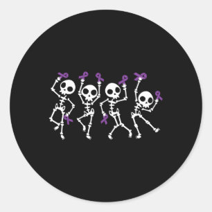 Heimer's Awareness Skeleton Frauen Männer Kinder Runder Aufkleber