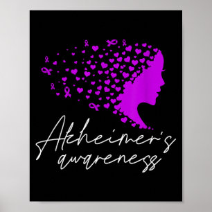 Heimers Bewusstseinsdemenz Lila Band Herzen  Poster